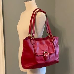 COACH Campbell red leather bag